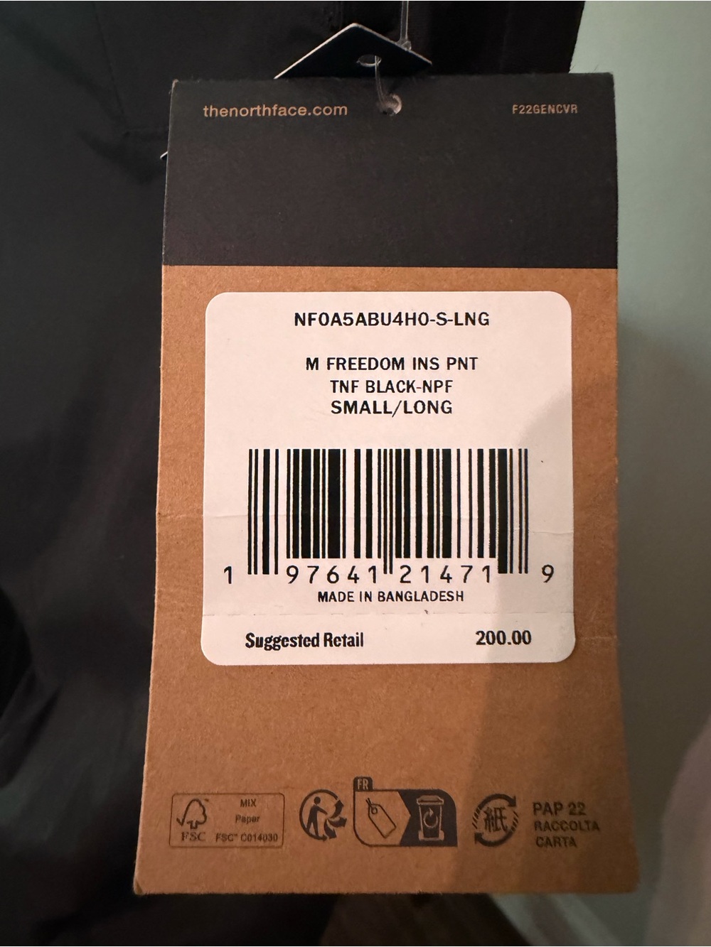 The North Face Freedom Insulated Pants TNF Black Small/Long